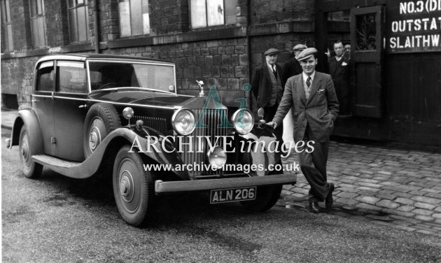 Motoring Yorkshire Rolls-Royce ALN 206 Slaithwaite 2 c1935 CMc