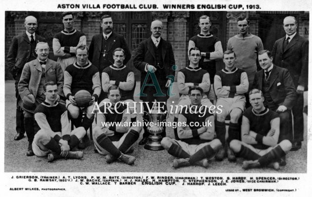 Football Birmingham Aston Villa Football Club 1913 by Albert Wilkes CMc