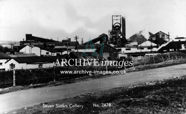 Glamorgan Neath mining Seven Sisters colliery c1955 CMc