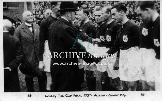 Football Wembley 1927 Arsenal v Cardiff City FA Cup Final CMc