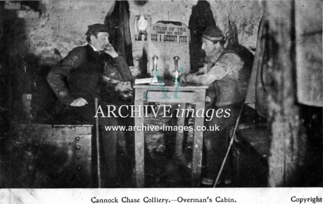 Staffordshire Mining Cannock Chase colliery overmans cabin c1905 CMc