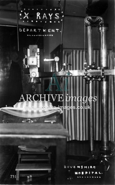 Derbyshire Buxton Devonshire Hospital x ray department c1930 CMc