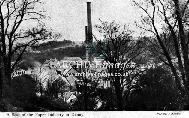 Stirlingshire Denny Carrongrove paper mill seat of paper c1905 CMc