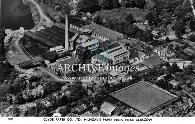 Dumbartonshire Milngavie Clyde paper co mill c1930 Cmc