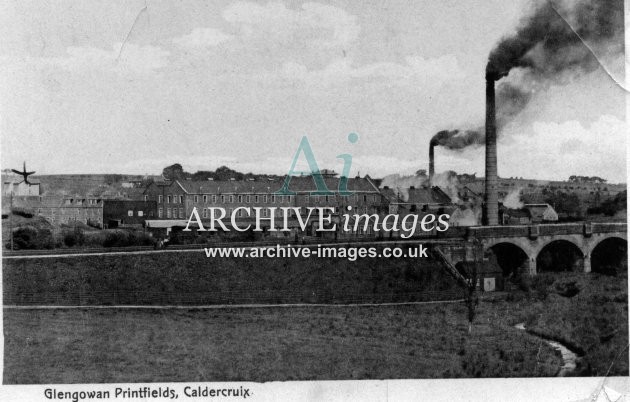 Lanarkshire Caldercruix Glengowan Printfields Paper works c1910 CMc