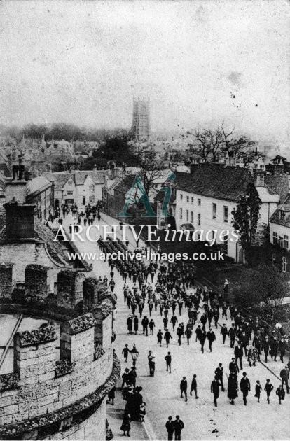 Gloucestershire Cirencester Recruits Church parade 1914-5 CMc