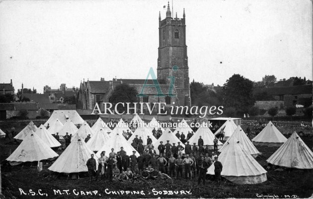 Gloucestershire Chipping Sodbury Army Service Corp camp World War One CMc