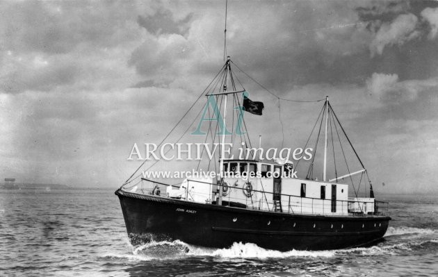 Kent Shipping  Thames MV John Ashley Mission to seafarers church c1950 CMc