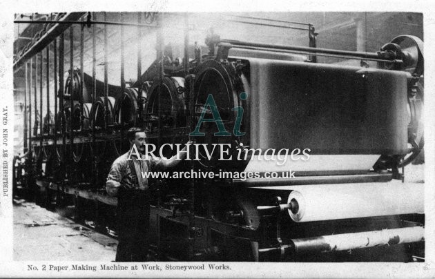 Aberdeen Bucksburn Stoneywood paper mills no.2 c1908 CMc
