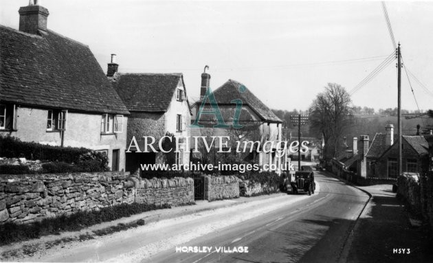 Gloucestershire Horsley village c1950 CMc