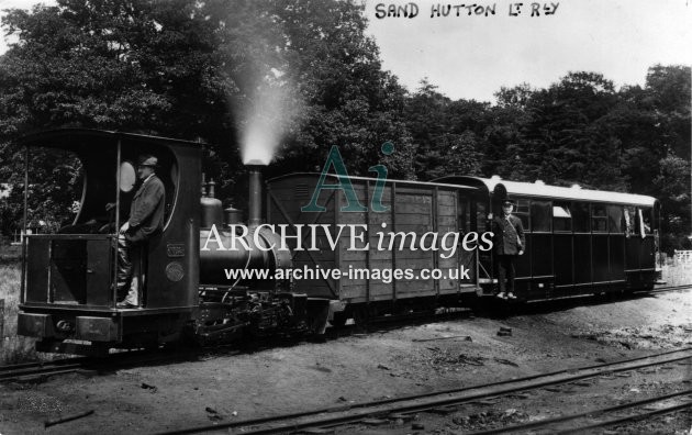 Yorkshire Sand Hutton Light Railway passenger train Locomotive No12 c1920 CMc