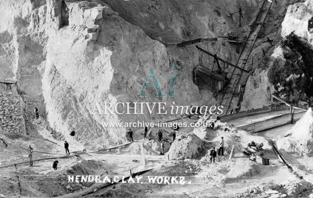 Cornwall Hendra clay works at St Dennis 1908 clay mine Industrial CMc