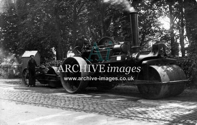 Aberdeenshire Echt  Aberdeen Council steam road roller 1925 Cmc