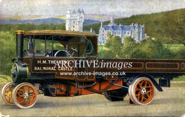 Aberdeenshire Braemar Royalty The Kings Foden Steam Lorry Balmoral Castle c1920 CMc
