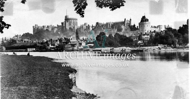 Berkshire River Thames Windsor Castle c1890 CMc