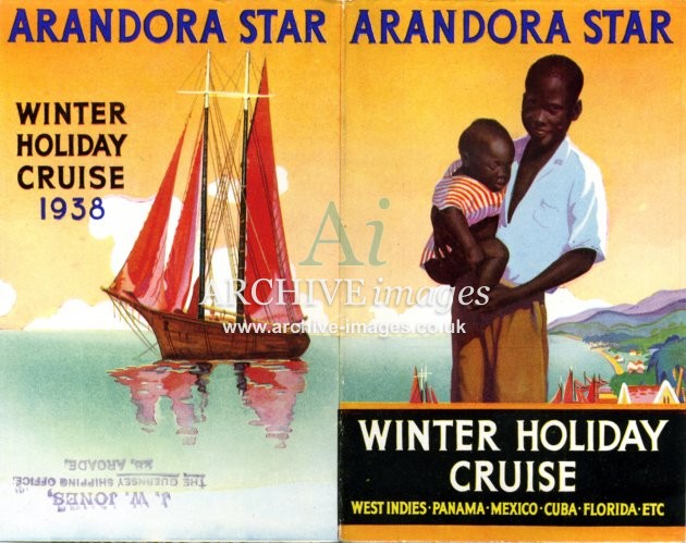 Blue Star Line SS Arandora Star 1938 poster CMc