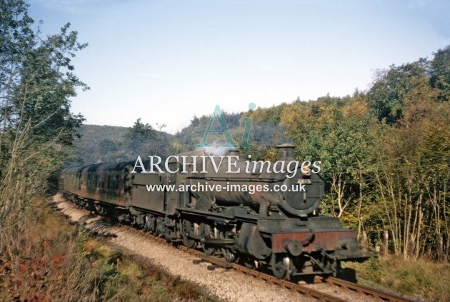 Blaisdon Woods, Glos-Hereford train, No 7815 4.64