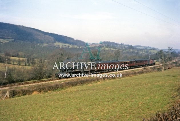 Velthouse Lane, nr Longhope, No 7307 Hereford-Glos train, 4.64