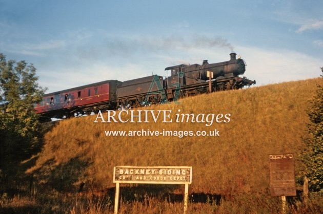 Backney Siding nameboard, Collett Class 22XX No 2242 to Glos 10.64