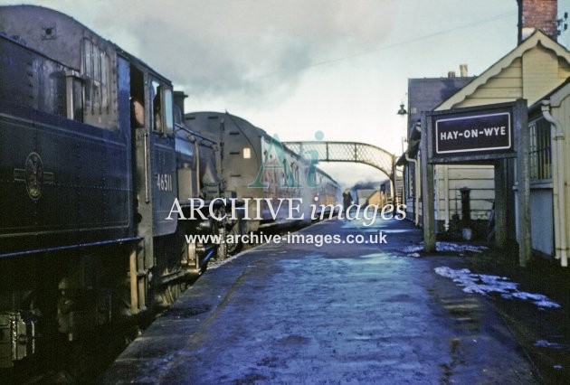 Hay on Wye Railway Station & No 46511 1961