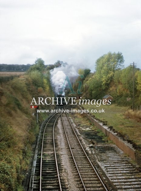 Fawley Tunnel & Station, No 7318 from Hereford 10.64 A