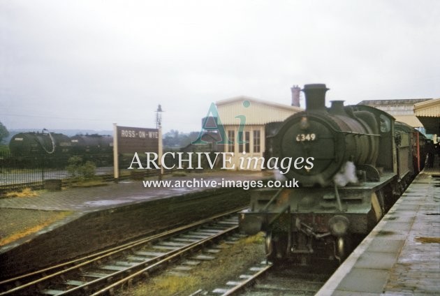 Ross on Wye Station, No 6349 to Hereford, 7.64