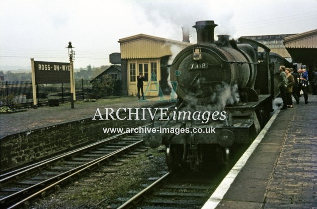 Ross on Wye station, No 7318, 1964