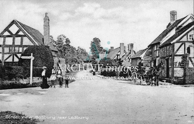 Bosbury, main street c1908