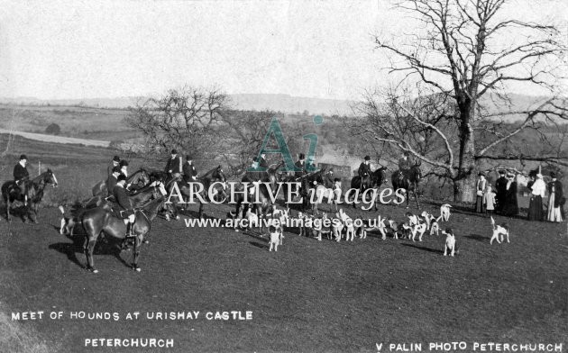 Peterchurch, Hounds at Urishay Castle, c1908