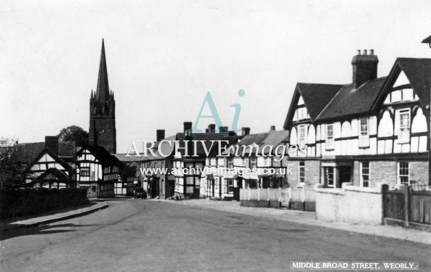 Weobley, Middle Broad Street c1930