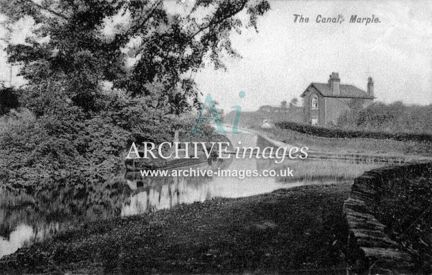 Marple, Peak Forest Canal & boat c1905