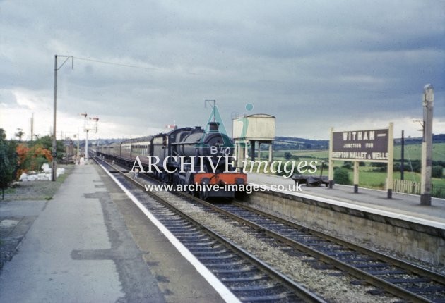 Witham Railway Station & No. 7924 1962