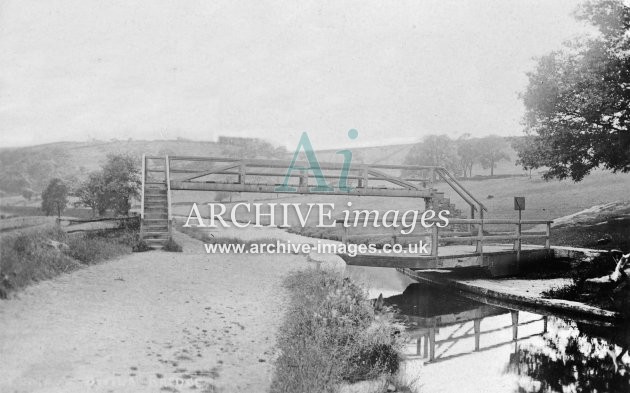 Marple, Peak Forest Canal, Footbridge & Swing Bridge c1904