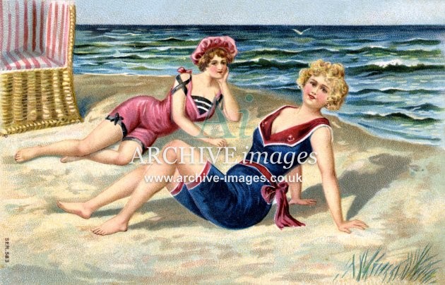 Beach Belles c1908