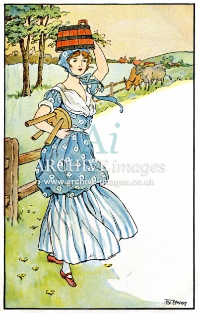 Florence Hardy, Farm Girl - Milkmaid