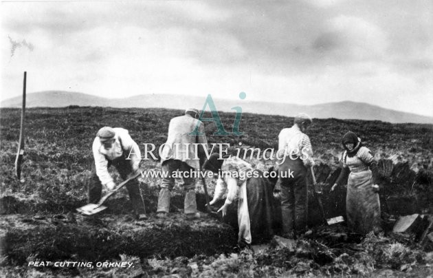 Peat Cutting, Orkney