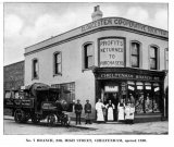 Gloucester Co-op No 7 Branch at 238 High St, Cheltenham, with Co-op owned steam delivery lorry alongside