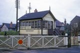 Whittington (Low Level) Signal Box and crossing in April 1967