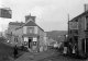 Gunnislake circa 1888, with sign for Bond's Hotel on left, Martyns Hotel further up street, Braund's shop in centre and Tavistock Hotel on right. Photo by SJ Govier