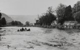 c.1910 view of children playing in the river at Llanrwst