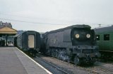 Battle of Britain Class 4-6-2 No. 34079 141 Squadron at Padstow. This photo is believed to have been taken in August 1963