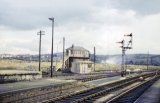 Barnstaple Junction East Signal Box and approach circa 1968
