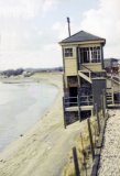 Pottington signal box, just west of Barnstaple Town, from a passing train circa 1968. The box once controlled a swing bridge allowing shipping access to the Town Quay
