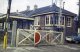 Barnstaple Town station, signal box and level crossing circa 1968