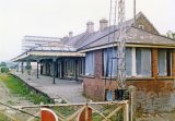 The derelict station at Barnstaple Town c1978