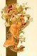 Artist unknown, Art Nouveau Girl On Golden Throne FG