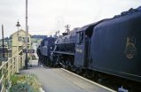 No 44944 and a BR Standard 4-6-0 double head a train at Radstock North on 13th July 1962