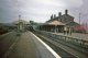 General view of Newport station, with a train from Ryde arriving, in 1966