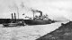 Manchester Ship Canal, SS Manchester Merchant & Tugs in the Ship Canal c1905