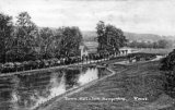 HungerFord Lock on the Kennet & Avon Canal circa 1905. Dunn Mill just visible behind